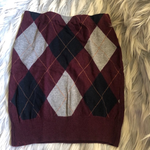 Knit Argyle tube top - Picture 1 of 1